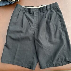 Caribbean Black Flat Front Men's‎ Shorts